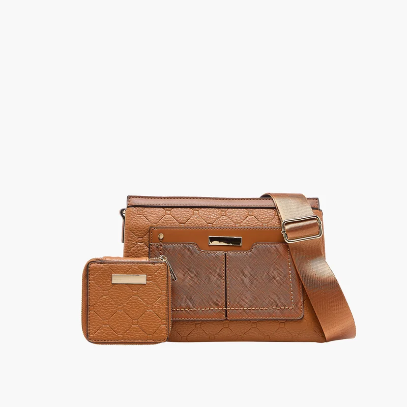 ساشا Sasha Embossed Crossbody Bag for Women